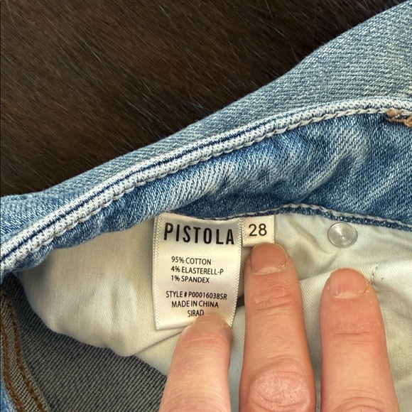 Pistola Light Blue Distressed Cropped Jeans - Picture 2 of 4